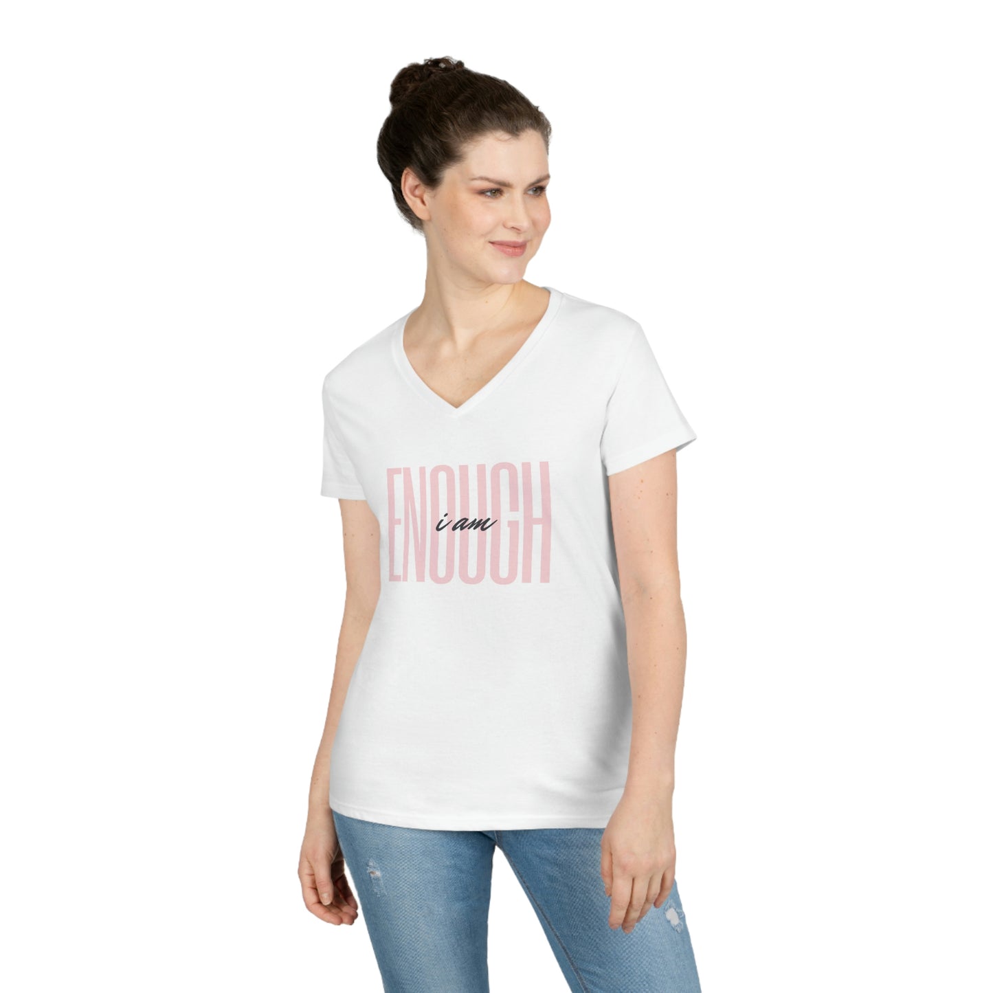 I am Enough. V-Neck T-Shirt