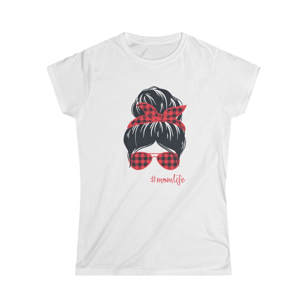 Messy Bun #momlife Softstyle Tee