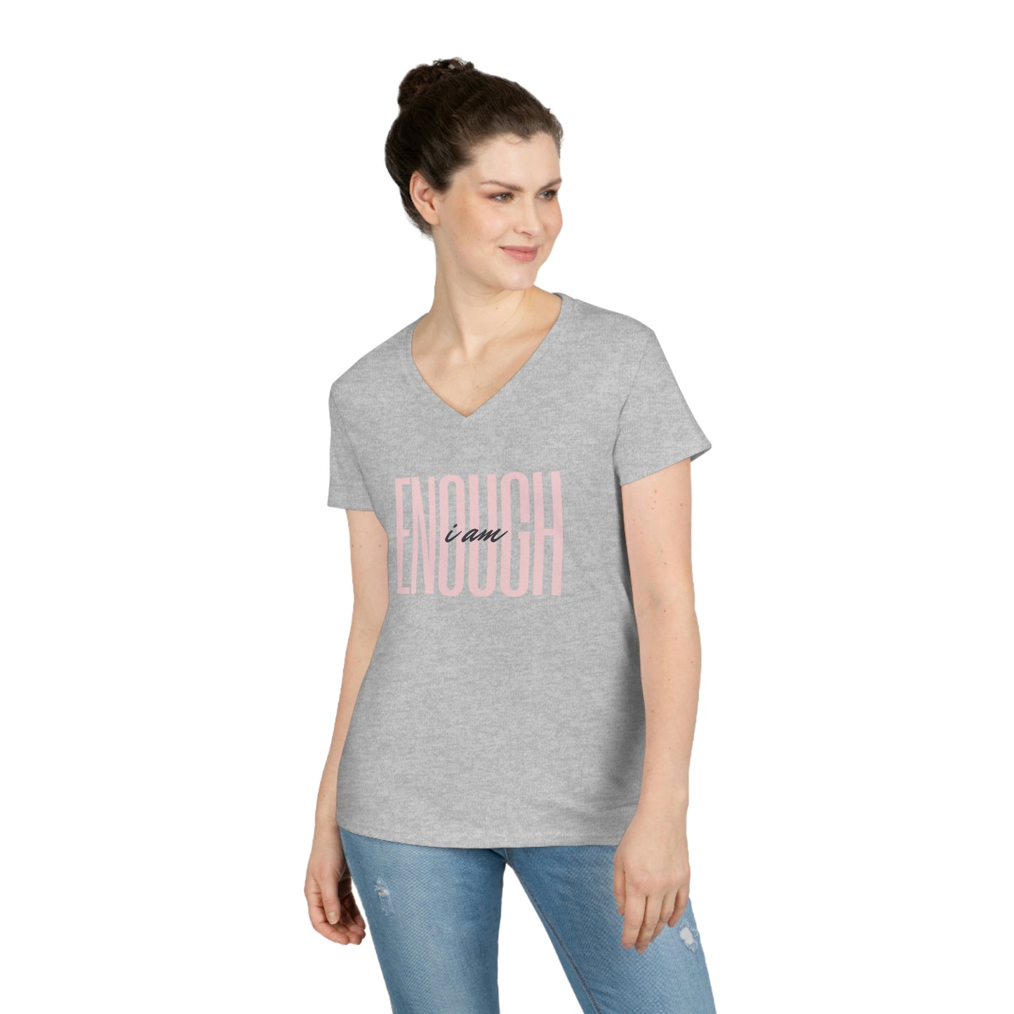 I am Enough. V-Neck T-Shirt