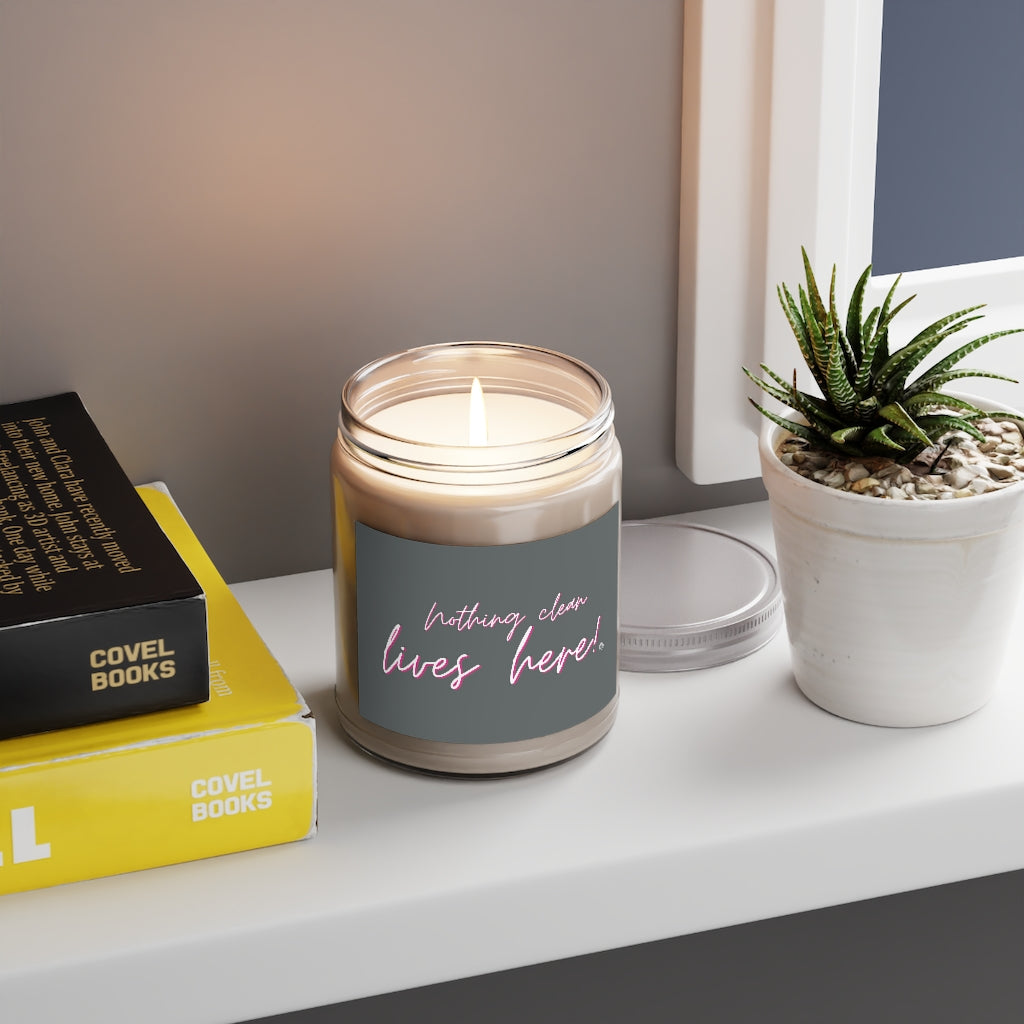 Nothing Clean Lives Here Scented Candles, 9oz