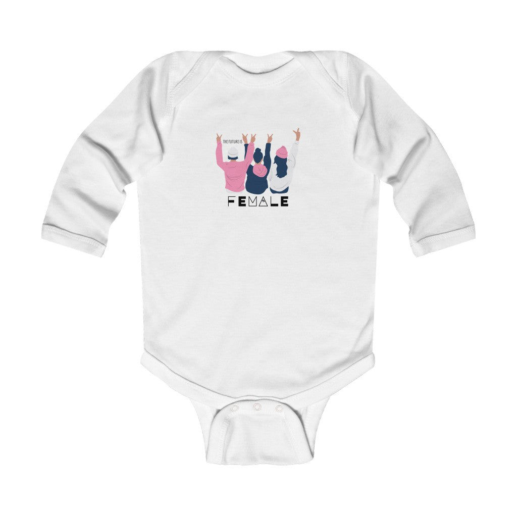 The Future is Female - Baby Feminist - Onesie - Girl Power - Infant Long Sleeve Bodysuit