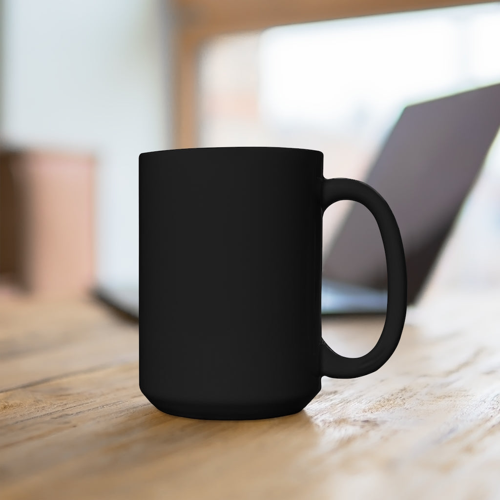 Coffee vs. Toddler Black Mug 15oz
