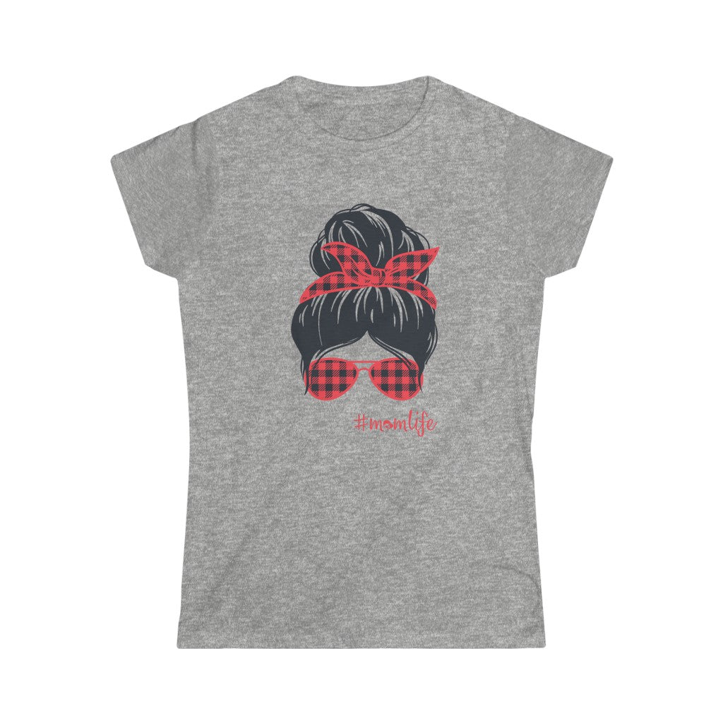 Messy Bun #momlife Softstyle Tee