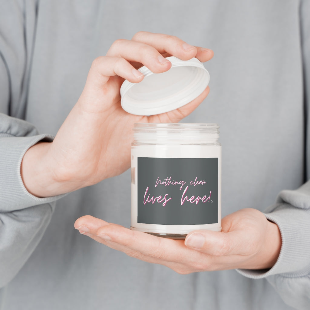 Nothing Clean Lives Here Scented Candles, 9oz