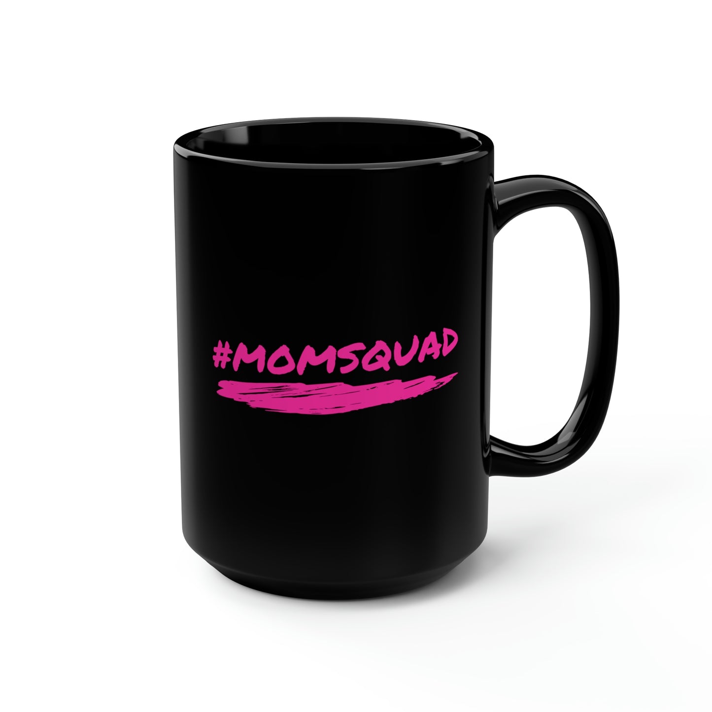 #Momsquad Black Mug, 15oz