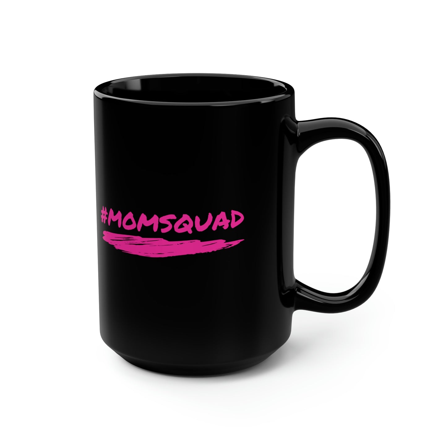 #Momsquad Black Mug, 15oz